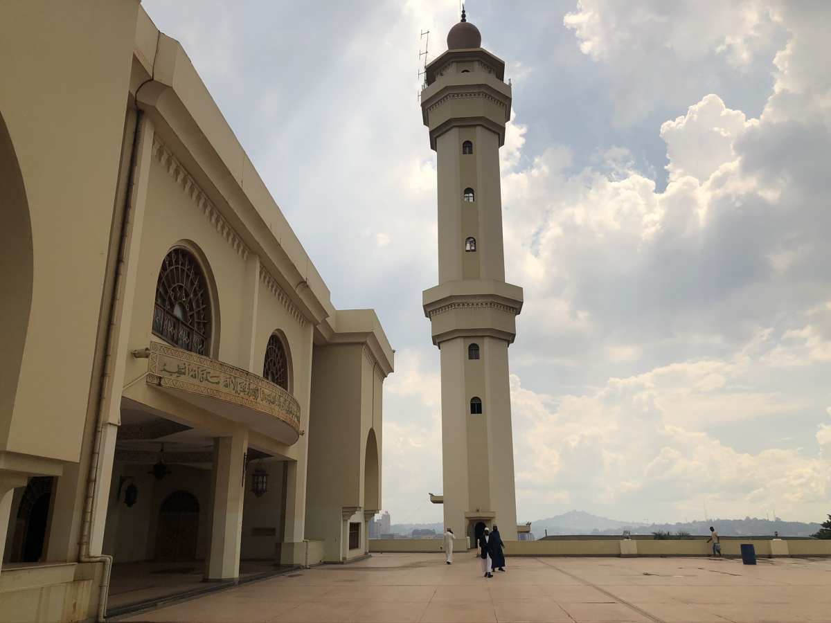 Minarett Gaddafi Moschee in Kampala