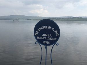 The Source of River Nile in Jinja Hinweisschild