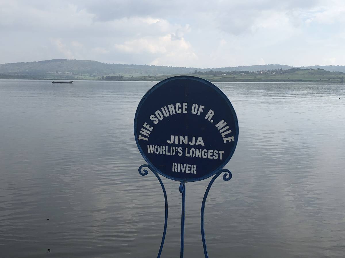 The Source of River Nile in Jinja Hinweisschild